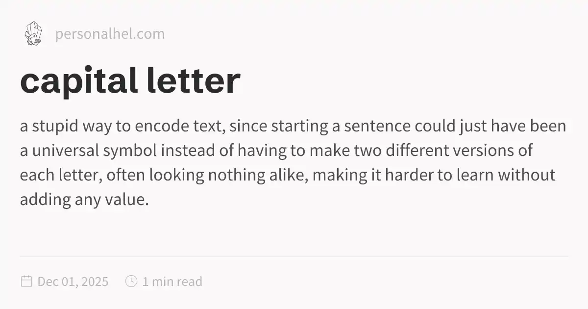 capital letter