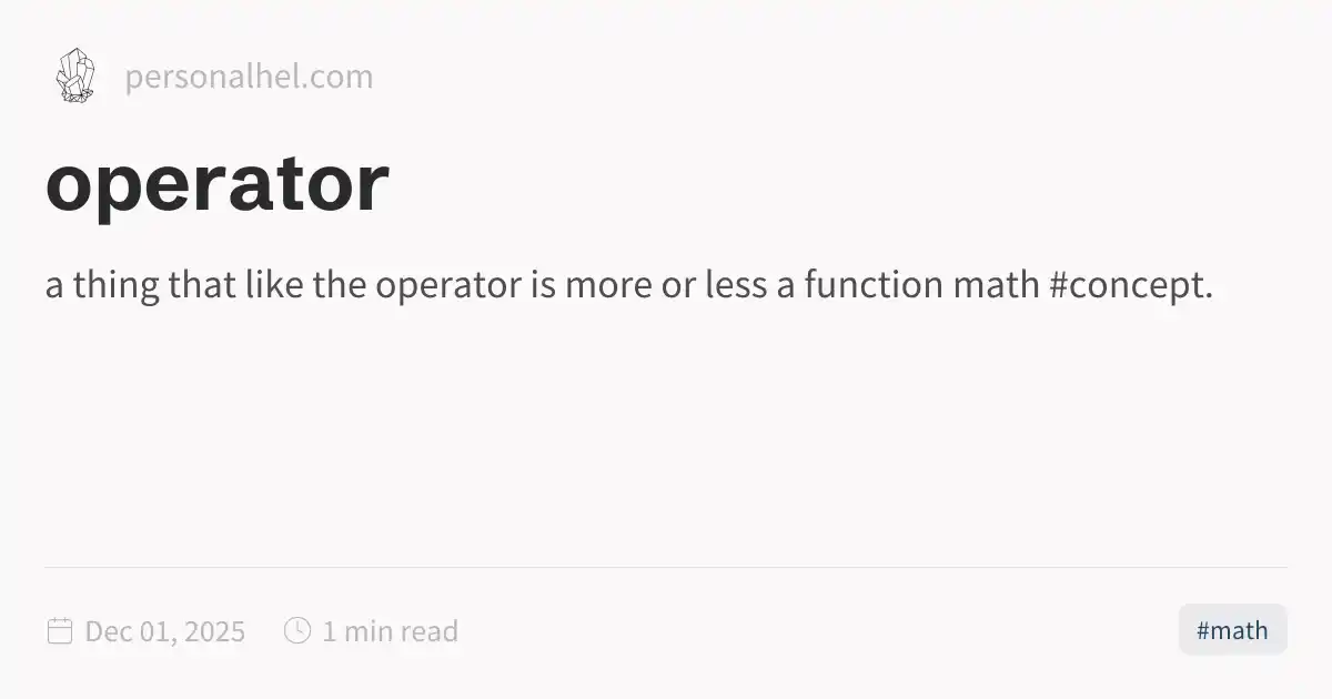 operator